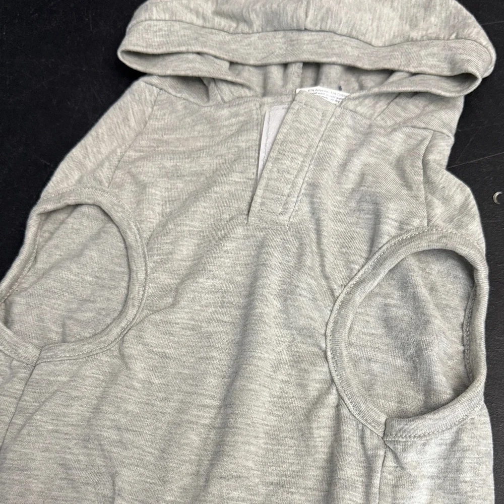 5/$25 Top Paw Gray Dog Hoodie with Sunday Funday Blue Print